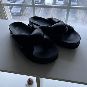 H&M Black Women's Slide Sandals 8.5/39